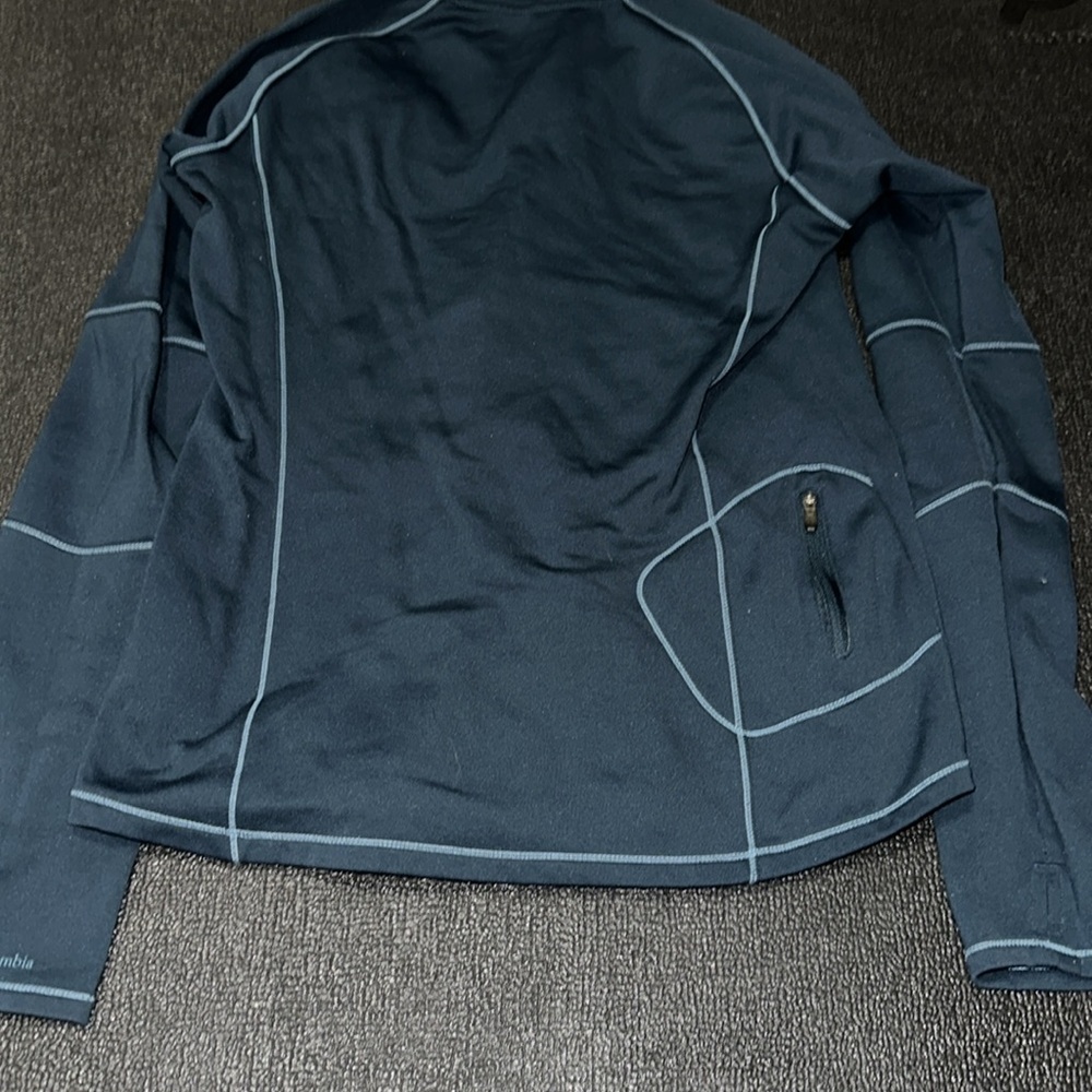 Columbia Teal Hooded Pullover with Half-Zip size medium - Picture 4 of 8